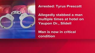 Man arrested for stabbing incident in Slidell police say [upl. by Gilford]