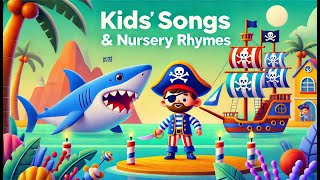 Pirate NURSERY RHYME Wheres the SHARK YO HO HO l FUN KIDS SONG l BABY SONG [upl. by Alyose]