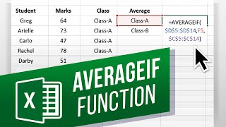 How to Use the AVERAGEIF Function in Excel  Calculates the Average of Cells that Meet One Criteria [upl. by Assetnoc783]