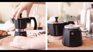 GROSCHE  Milano Stovetop Espresso Maker  Enjoy Moka Coffee While Camping or at Home [upl. by Marijane13]