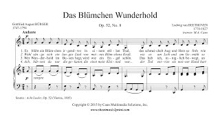 Beethoven  Das Blümchen Wunderhold Op 52 No 8  Alto or Bass [upl. by Rogerson766]