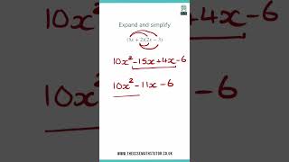 Expanding Double Brackets GCSE Maths shorts maths mathshorts youtubeshorts trending study [upl. by Stiegler]