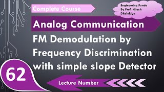 FM Demodulation  Frequency Discrimination by Simple Slope Detector  Analog Communication [upl. by Leilani]