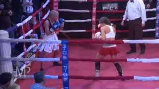 Nina Stojanovic vs Jovana Trifunjagic  PhD Boxing Night Beograd 03042015 [upl. by Sonnnie]