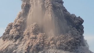 Krakatoa volcano explodes spectacular huge eruption two months before 2018 tsunami [upl. by Modnarb]