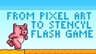 From Pixel Art to Stencyl Flash Game [upl. by Leffert]