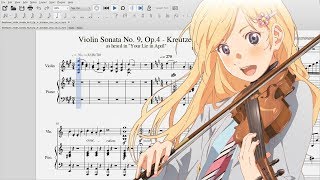 Beethoven Violin Sonata No9 Op 4 quotKreutzerquot Your Lie in April [upl. by Turro]