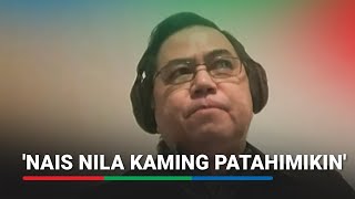 Nais nila kaming patahimikin Acierto humarap sa pagdinig ng House quadcomm  ABSCBN News [upl. by Auqinom404]