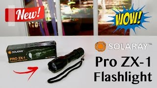 SOLARAY ❤️ PRO ZX1 Professional Series Tactical Flashlight  Review ✅ [upl. by Pond]