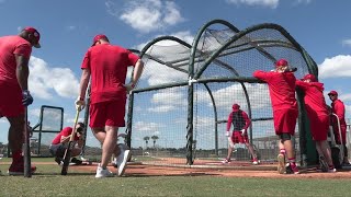 Video Cardinals go through spring training batting practice on Tuesday Feb 14 2023 [upl. by Andrus]