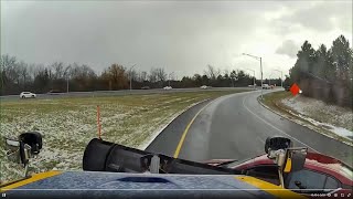 WATCH Snow plow car collide near Rochester [upl. by Hsetirp6]