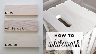 How to Whitewash Wood with Paint  How to Make Whitewash Paint [upl. by Gratiana]