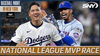 How close is the NL MVP race between Francisco Lindor and Shohei Ohtani  SNY [upl. by Sirej]