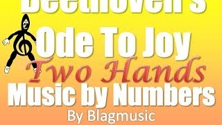 Ode To Joy on Piano from Hands Together Vol 1  Playing Music by Numbers Sheet [upl. by Eisaj]