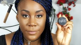 NARS SOFT MATTE COMPLETE CONCEALER ON DARK SKIN  SHADE AMANDE  DEMO amp FIRST IMPRESSION [upl. by Nytsirk]