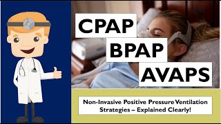 CPAP BPAP AVAPS  Introduction to NonInvasive Ventilation Strategies Explained Clearly [upl. by Dich]