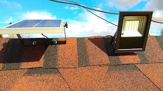 Светодиодный прожектор на солнечной батарее  Solar Powered LED Flood Light [upl. by Sitsuj]