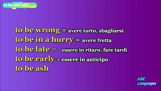 Altri usi di TO BE  espressioni idiomatiche del verbo essere in Inglese [upl. by Einnod]