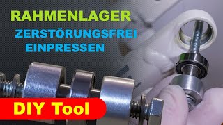 Rahmen Kugellager am MTB Fully Hinterbau zerstörungsfrei einpressen  DIY Einpresswerkzeug [upl. by Safire]