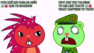 GIGGLES CROSS FLAKY 🥺🤮 FLIPPY X FLAKY  HAPPY TREE FRIENDS [upl. by Cissiee]