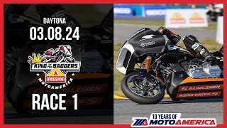 Mission King of the Baggers Race 1 at Daytona 2024  FULL RACE  MotoAmerica [upl. by Eidak154]