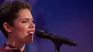 Calysta Bevier gain Simon Cowells Golden Buzzer  Americas Got Talent 2016 Auditions [upl. by Silsby]