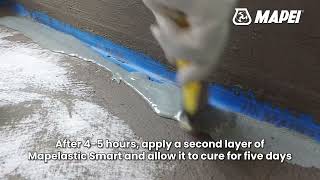 Waterproofing  Mapelastic Smart  Mapei India [upl. by Ymer]