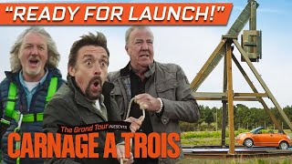 Clarkson Hammond and May Catapult a Citroën Back to France  The Grand Tour Carnage A Trois [upl. by Enilamme]