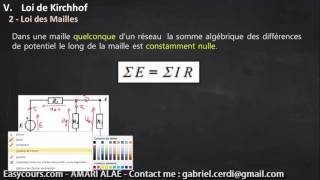43  Les deux Lois de Kirchhof  Loi des Noeuds  Loi des Mailles  Electricité SMPC [upl. by Felice]