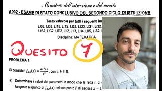 Quesito 7 SVOLTO  Seconda prova di Matematica 2024 Maturità [upl. by Cralg]