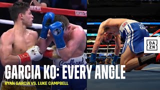 Every Angle Of Ryan Garcias KO of Luke Campbell [upl. by Jeanna]