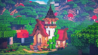 Minecraft  How to Build a Fantasy Starter House [upl. by Netsew]