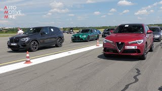 BMW X3M Competition vs Alfa Romeo Stelvio QV [upl. by Kahcztiy198]