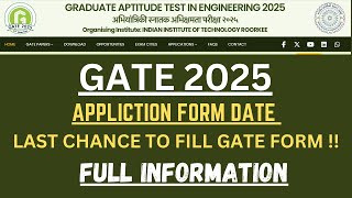 GATE 2025 LAST DATE  GATE 2025 LATEST NOTIFICATIONS  GATE 2025 NOTIFICATIONS  PRADEEP RAWAT [upl. by Notyap]