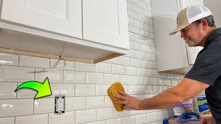 How To Install a PERFECT Tile Backsplash All Materials Tools and Prices Included [upl. by Assennej]