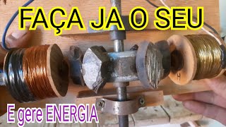 SIMPLES GERADOR DE ENERGIA ELÉTRICA CASEIRO 220V [upl. by Staffan]