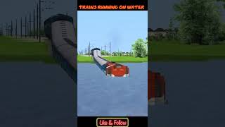 Trains running on water  Most Dangerous Railway Tracks  Underwater Train  water train [upl. by Audwen827]