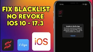 How to fix Unable to Verify App  Revoke  Blacklist IOS 10  173 [upl. by Greenebaum]