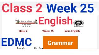 EDMC Class 2 Week 25 English Grammar Worksheet 25 solved oppositeaction words verbs expressions [upl. by Ahsieyt]