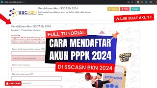 Cara Membuat Akun Pendaftaran PPPK di SSCASN 2024 [upl. by Ereynihc]