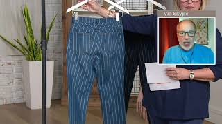 Studio by Denim amp Co Pinstripe Classic Denim Pants on QVC [upl. by Timmy]