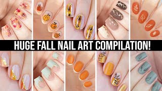 NAIL ART DESIGNS  BEST FALL MINIMALIST NAIL ART COMPILATION [upl. by Aronaele]