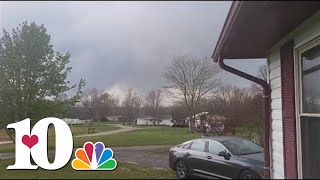 Video shows tornado forming in Sunbright area on April 2 [upl. by Erlin]