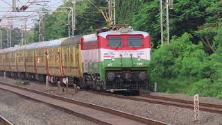 Kollam express  Chennai Egmore to Kerala with Tricolor locomotive [upl. by Akzseinga]