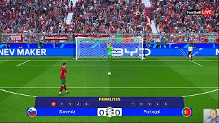 🔴LIVE PENALTIES  PORTUGAL vs SLOVENIA I UEFA EURO 2024  MATCH LIVE TODAY  REALISTIC PES GAME [upl. by Barthol384]