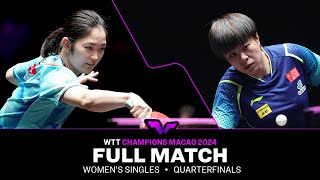 FULL MATCH  Miyuu Kihara vs Wang Yidi  WS QF  WTTMacao 2024 [upl. by Tnarb]