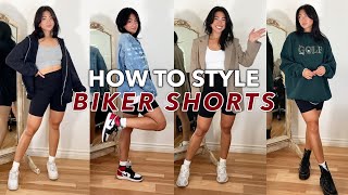 HOW TO STYLE Biker Shorts 5 Casual 2021 Summer Outfit Ideas  Christine Le [upl. by Nosredneh]