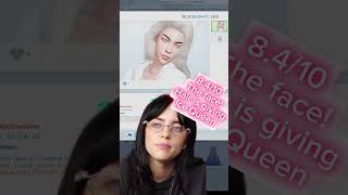 Rating Billie Eilish on the sims 4 gallery happierthanever simsgame viralvideo shorts sims [upl. by Atreb933]