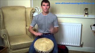 Djembe Lesson  Solo Rudiments 1 amp 2 [upl. by Assedo]