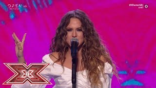 «Lost on you» από την Λίλα Τριάντη  Live 5  X Factor Greece 2019 [upl. by Sualakcin]